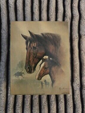 Rustic Horses Small Wooden Trinket Box Handmade In Poconos, PA Home Decor